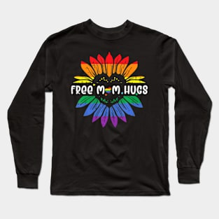 Gay Pride Free Mom Hugs Flag Lgbtq Mama Long Sleeve T-Shirt